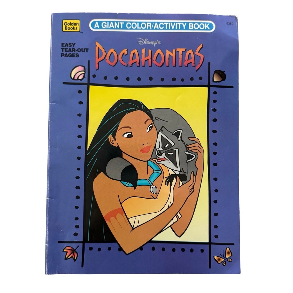 Disney Pocahontas Coloring Book Golden Books 1995 Vintage All Pages Unused
